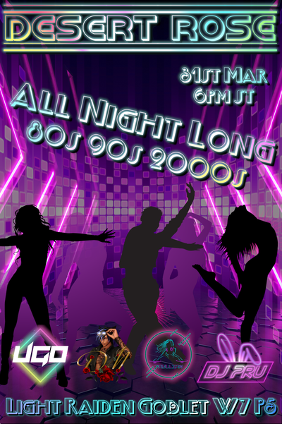 Event image for Desert Rose: 80s 90s 2000s all night long