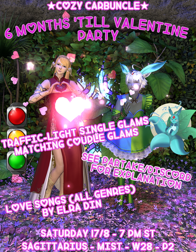 Event image for 6 months till Valentine Party * Traffic-Light glams @ Cozy Carbuncle