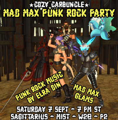 Event image for Mad Max Punk Rock Party @ Cozy Carbuncle