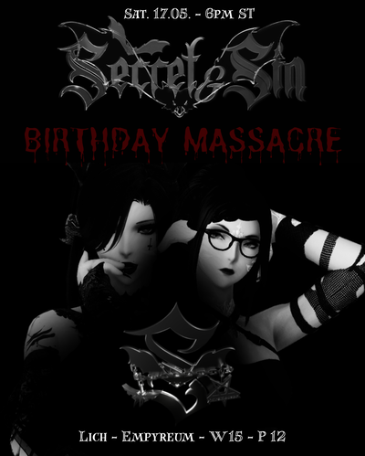 Event image for ◤✞ 𝔹𝕀ℝ𝕋ℍ𝔻𝔸𝕐 𝕄𝔸𝕊𝕊𝔸ℂℝ𝔼 ✞◥  [Secret & Sin] 