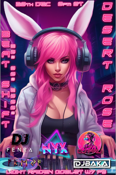 Event image for Desert Rose: Beat Shift (80s 90s 2000s)