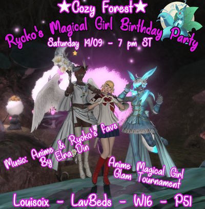 Event image for Ryoko's Magical Girl Anime Birthday Party @ Cozy Forest