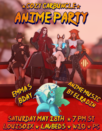 Event image for Anime Party & Emma's Bday @ Cozy Carbuncle