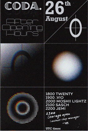 Poster for CODA. - After Opening Hours