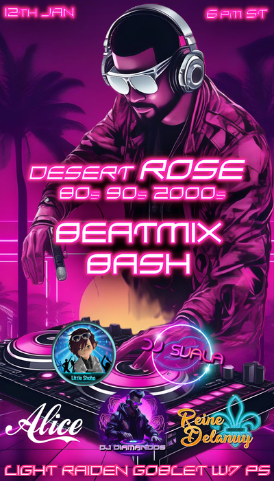 Event image for Desert Rose: Beatmix Bash (80s 90s 2000s)